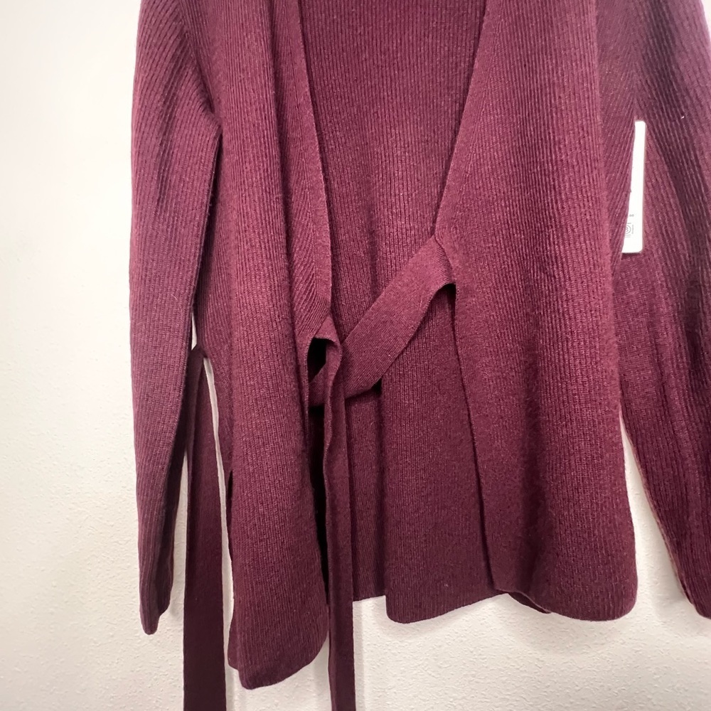 Athleta Alpine Wrap Sweater, Spiced Cabaret, size XS NWT - Picture 4 of 6